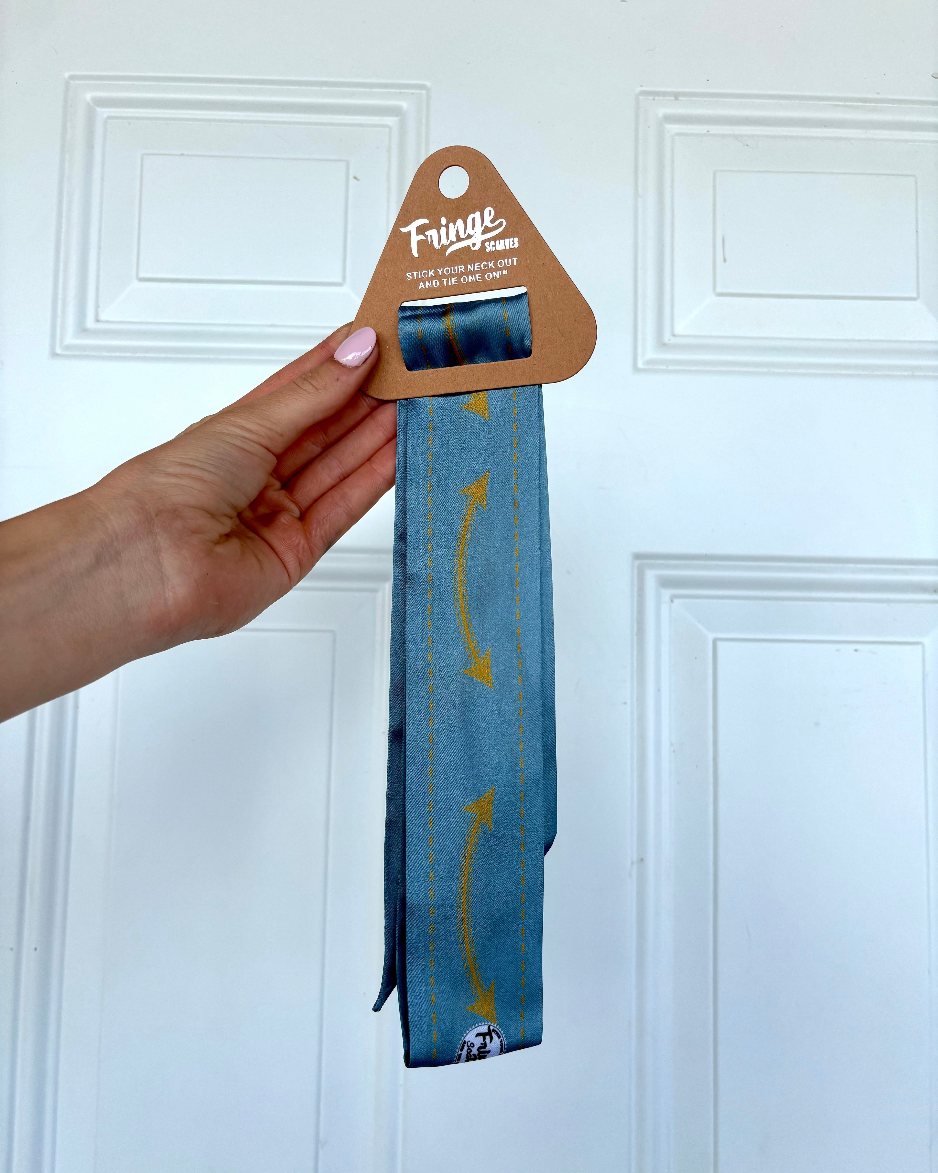 Blue Smiley Pocket Twilly